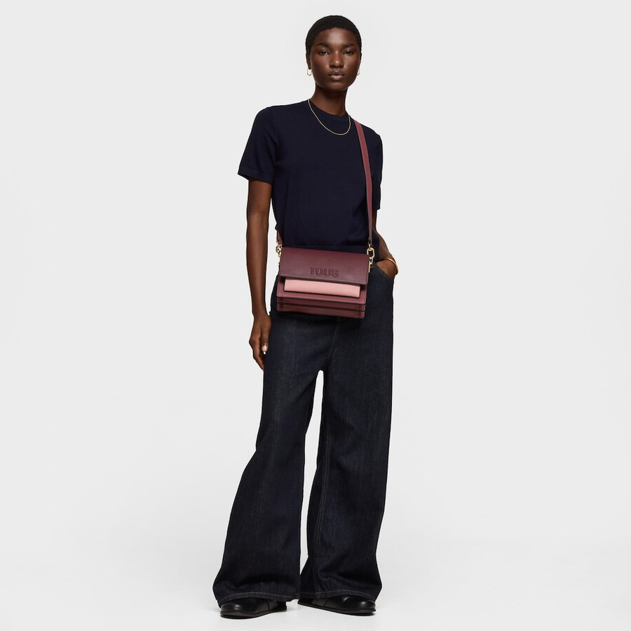 borsa a tracolla media bordeaux tous audree saffiano