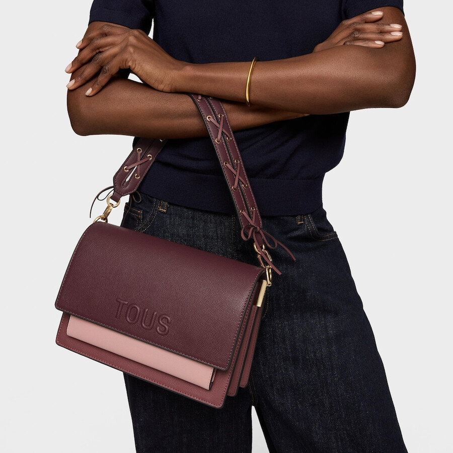 borsa a tracolla media bordeaux tous audree saffiano