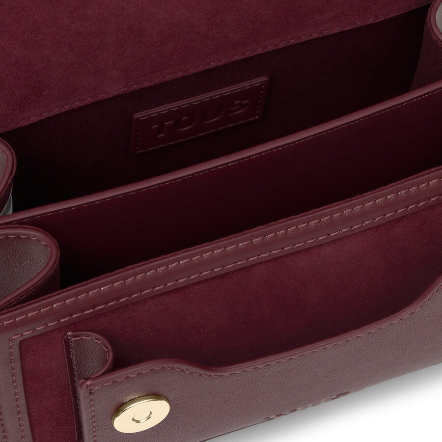 piccola borsa a tracolla color bordeaux tous audree strass