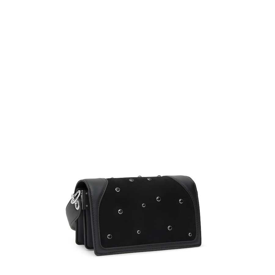 piccola borsa a tracolla nera tous audree strass