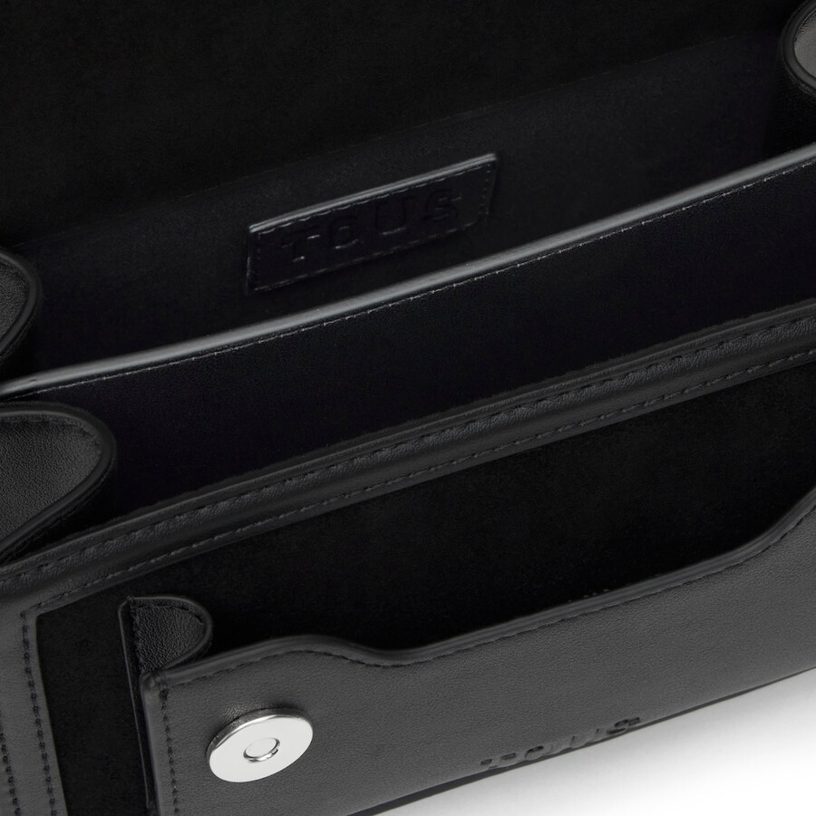 piccola borsa a tracolla nera tous audree strass