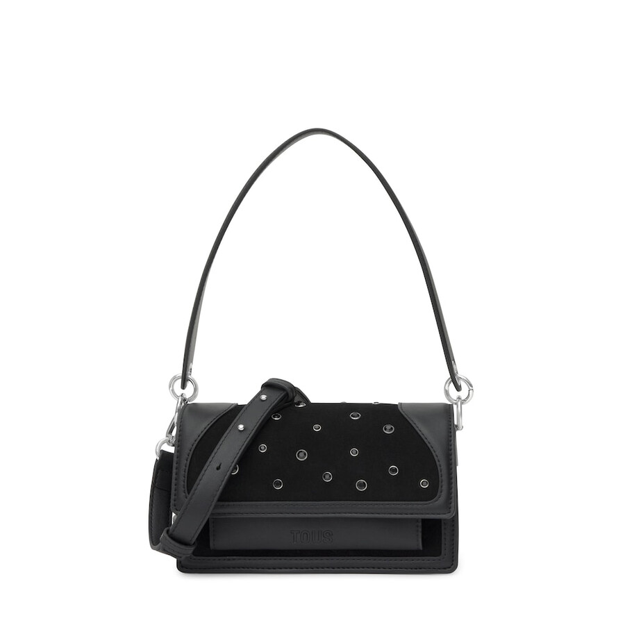 piccola borsa a tracolla nera tous audree strass