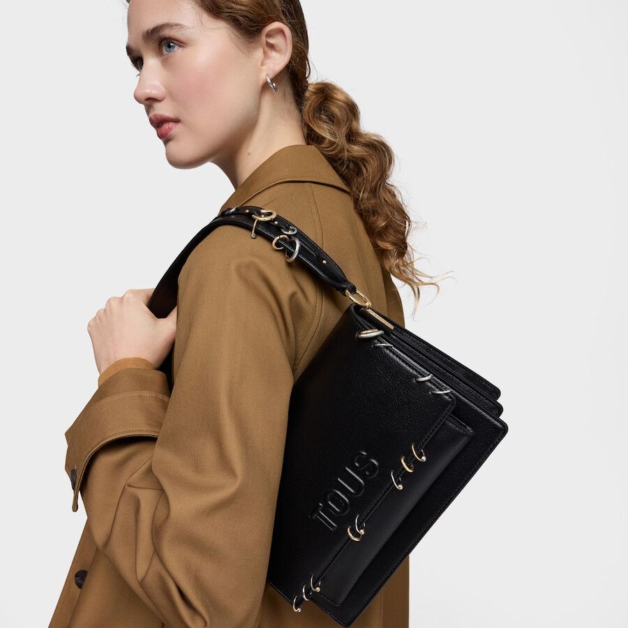 borsa a tracolla nera media tous audrey earrings