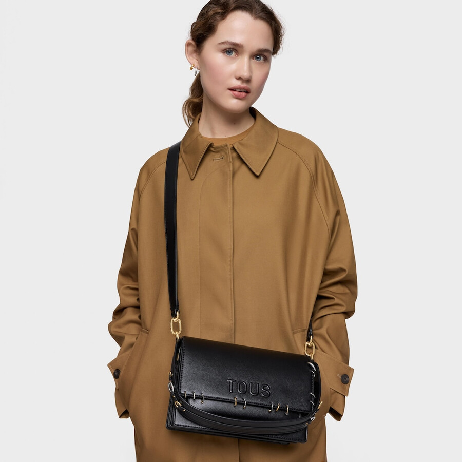 borsa a tracolla nera media tous audrey earrings