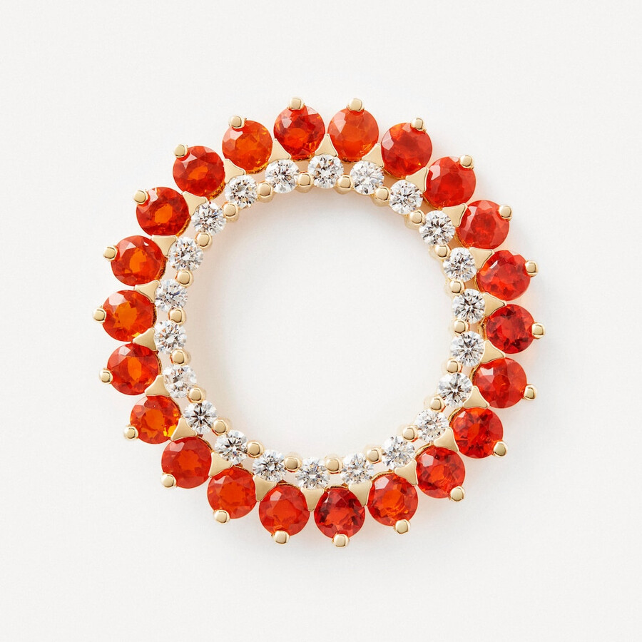 orecchini in oro con diamanti e opali a forma di fiamma tous atelier