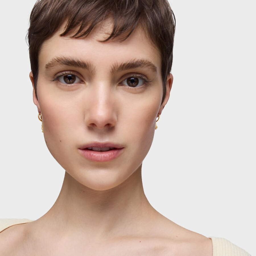 set di orecchini a cerchio tous good vibes in argento vermeil