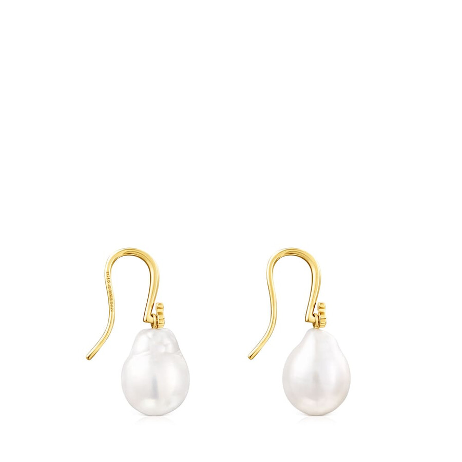 orecchini a goccia in argento vermeil lucido con perla