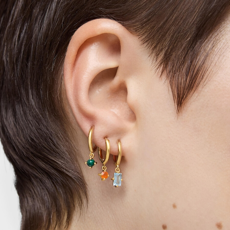 set di orecchini tous good vibes in argento vermeil con pietre preziose