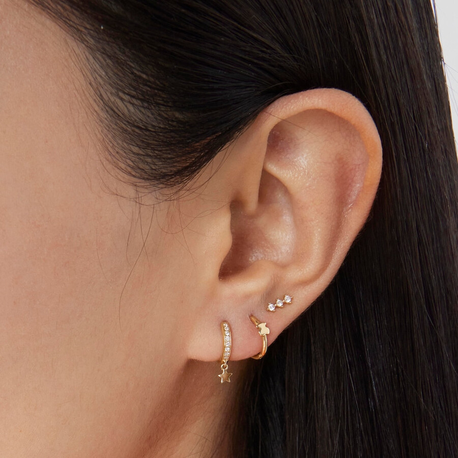 piercing allorecchio a forma di orso tous basics in oro