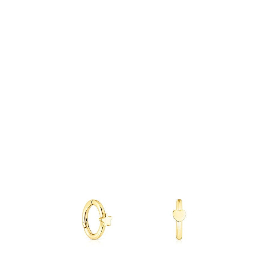 piercing allorecchio tous basics in acciaio ip color oro