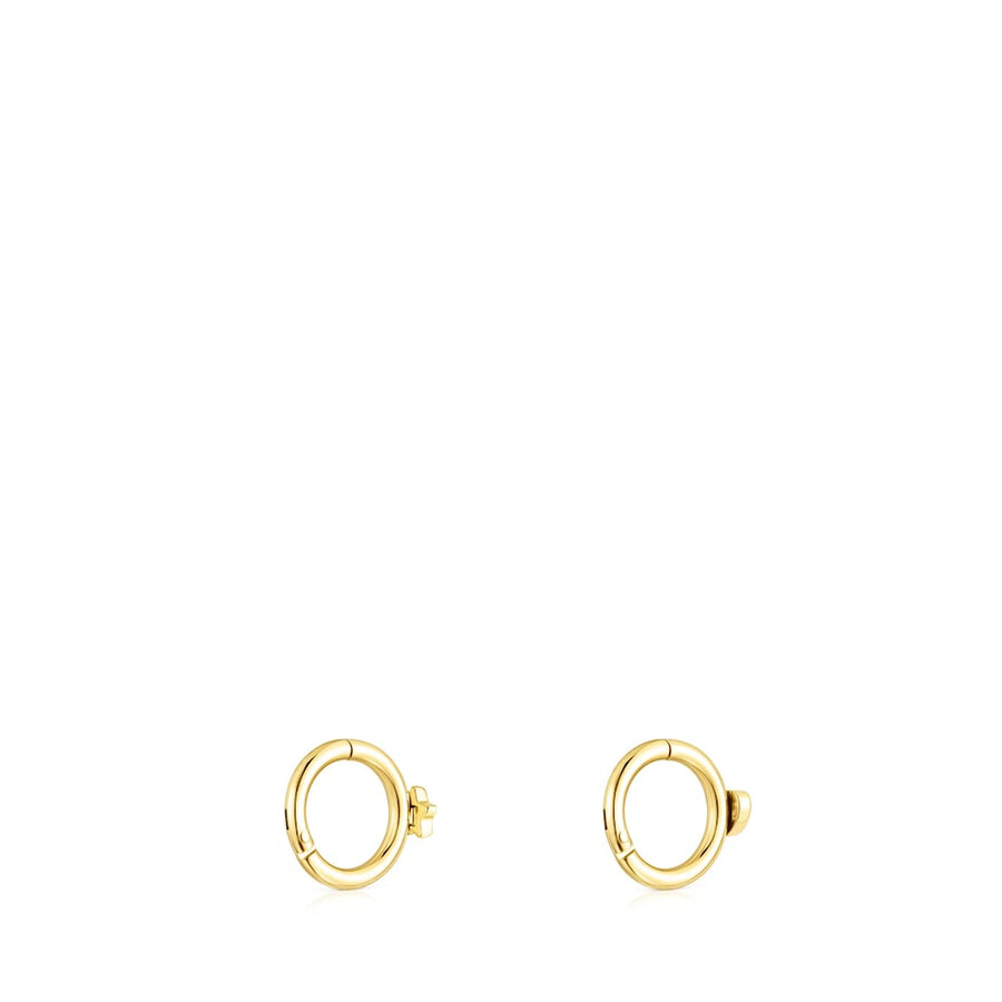 piercing allorecchio tous basics in acciaio ip color oro
