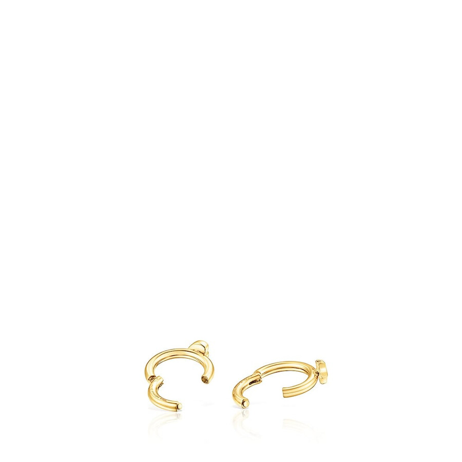 piercing allorecchio tous basics in acciaio ip color oro