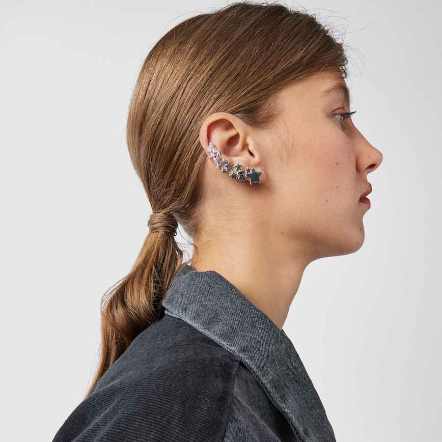 silver magic nature climber earcuff con spinelli