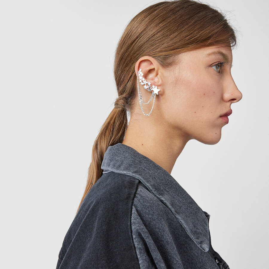 silver magic nature climber earcuff con spinelli