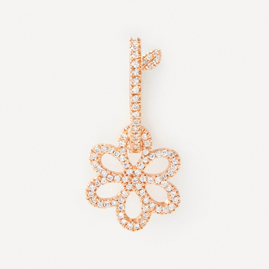 orecchini a cerchio in oro rosa con diamanti tous atelier