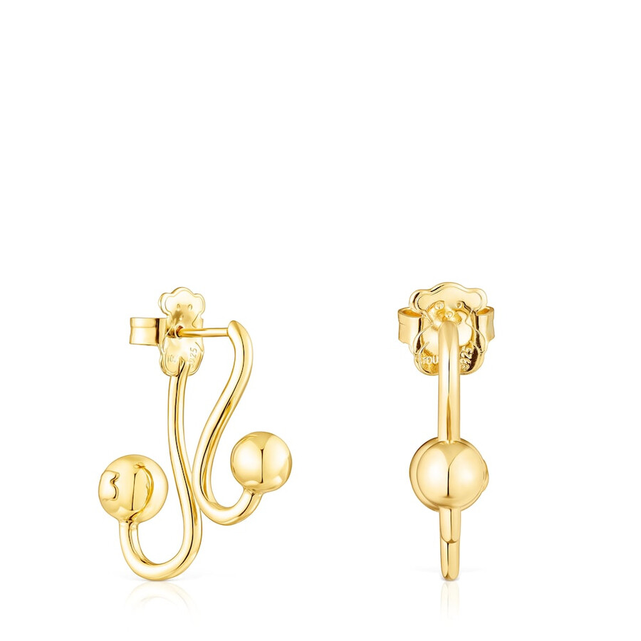 orecchini paffuti in argento vermeil