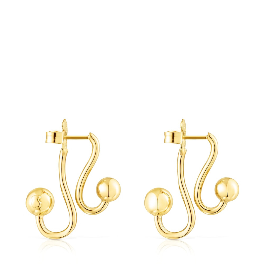 orecchini paffuti in argento vermeil