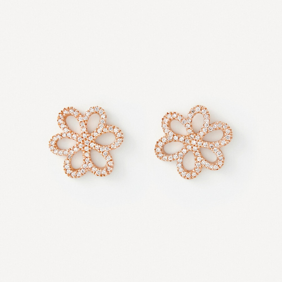 orecchini in oro rosa con diamanti tous atelier