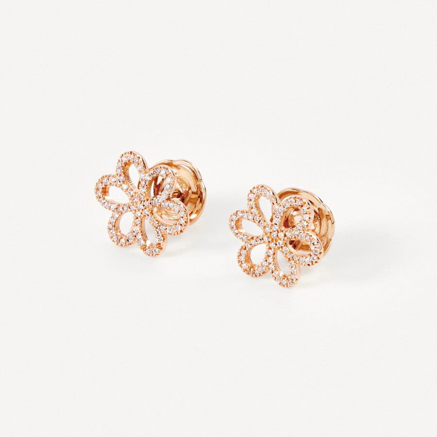 orecchini in oro rosa con diamanti tous atelier