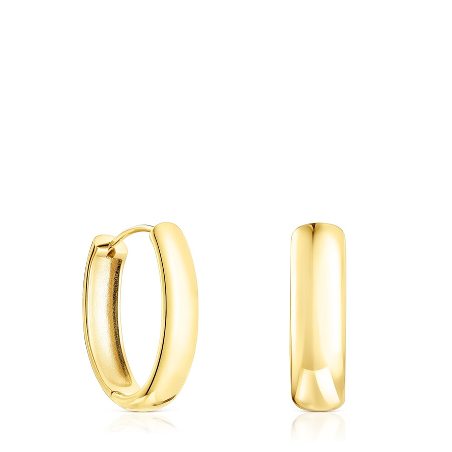 orecchini tous basics ovali in argento vermeil