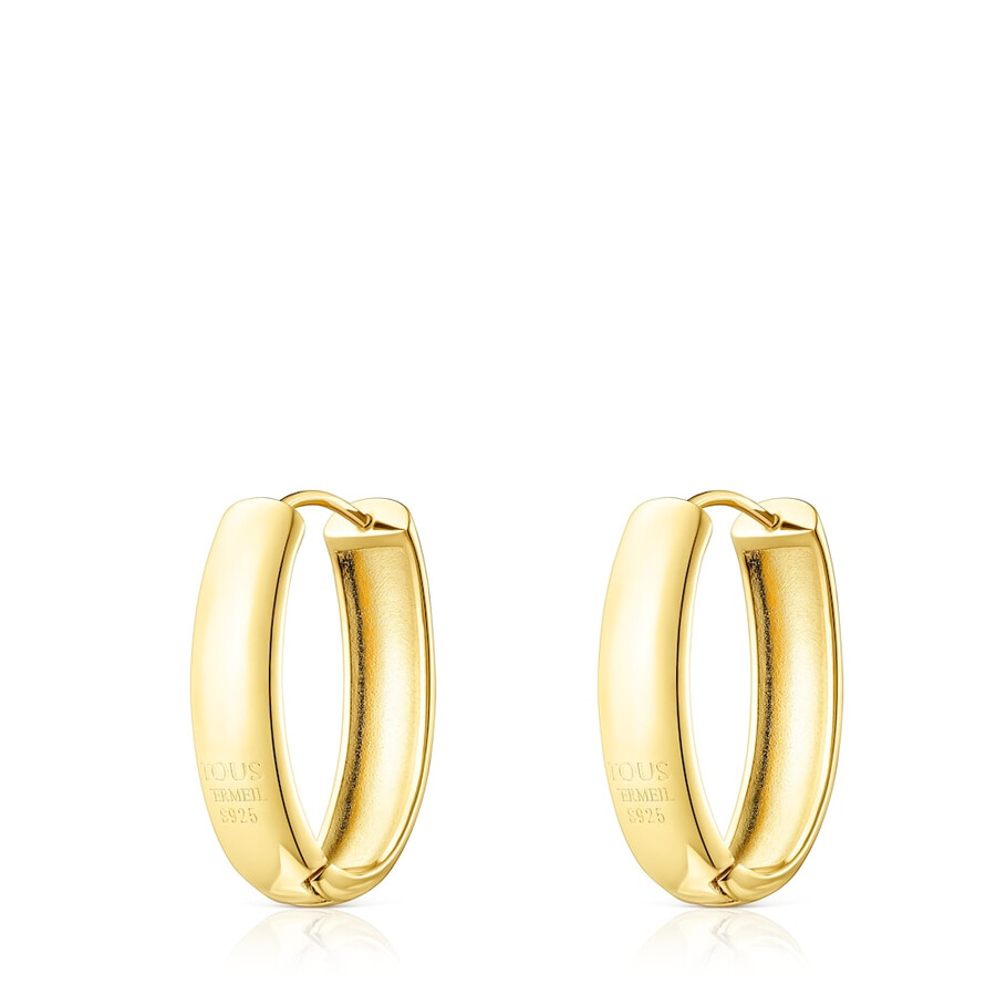 orecchini tous basics ovali in argento vermeil