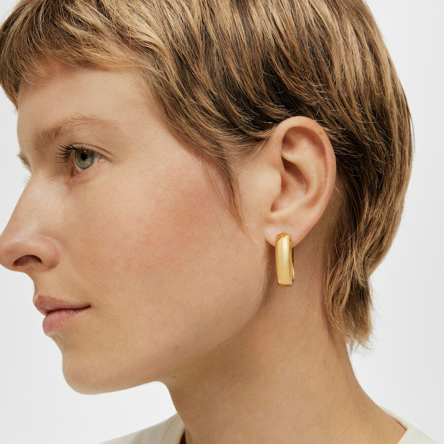 orecchini tous basics ovali in argento vermeil