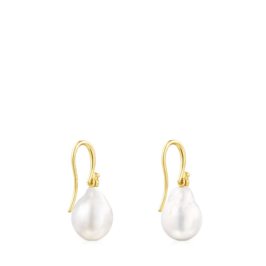 orecchini a goccia in argento vermeil lucido con perla