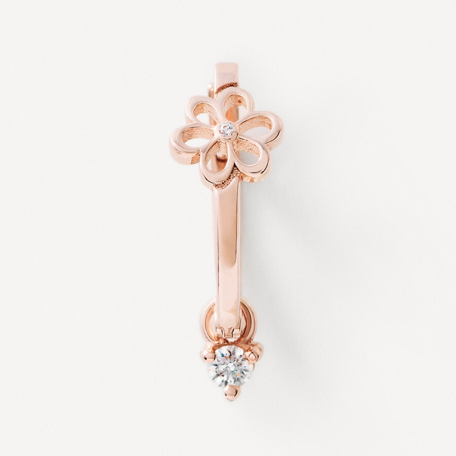 orecchini a cerchio in oro rosa con diamanti tous atelier