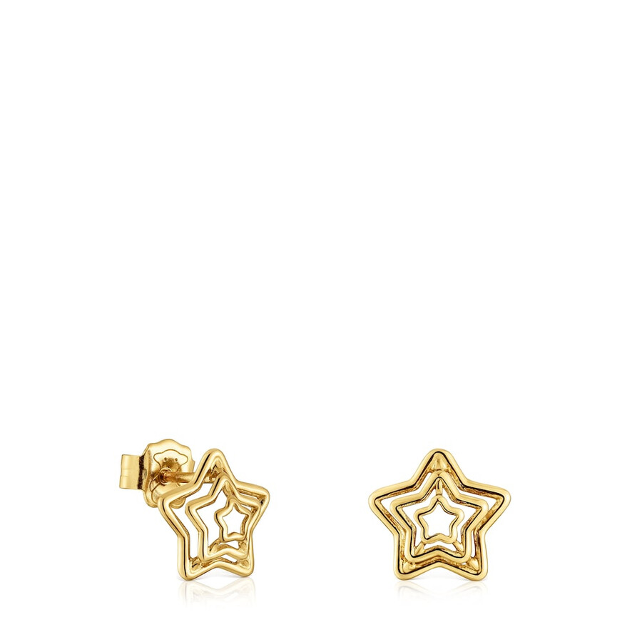 orecchini a stella bickie con placcatura in oro 18 kt su argento