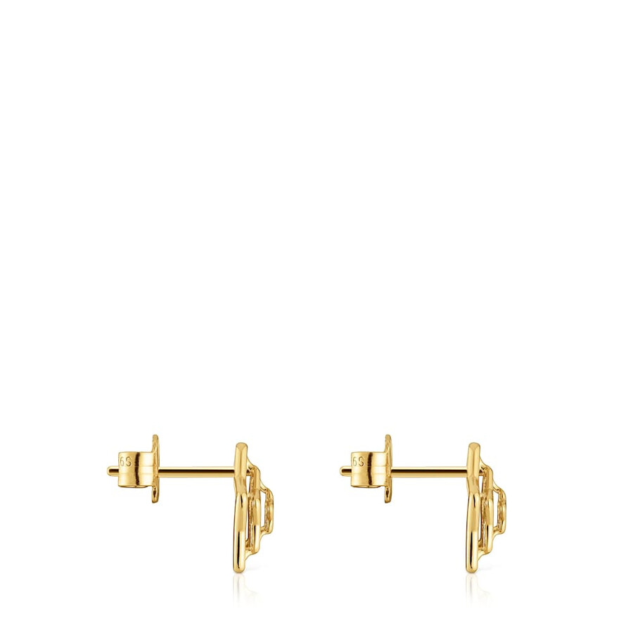 orecchini a stella bickie con placcatura in oro 18 kt su argento