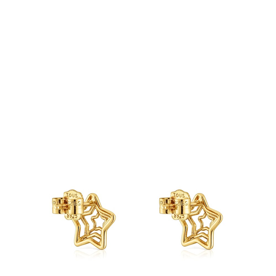orecchini a stella bickie con placcatura in oro 18 kt su argento