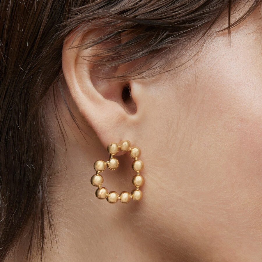 orecchini a cuore corti con placcatura in oro 18kt su argento sugar party