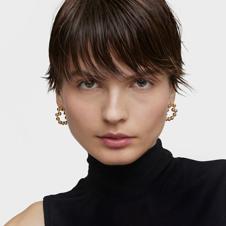 orecchini a cuore corti con placcatura in oro 18kt su argento sugar party