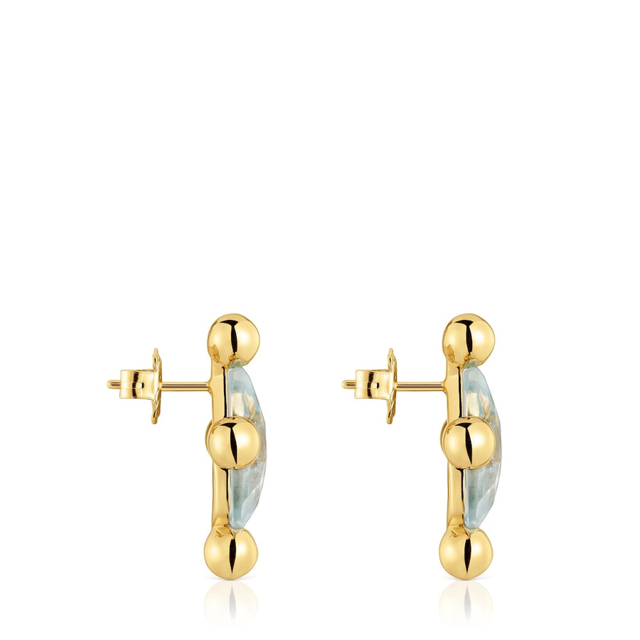 orecchini a cuore corti con placcatura in oro 18kt su argento e topazio sugar party