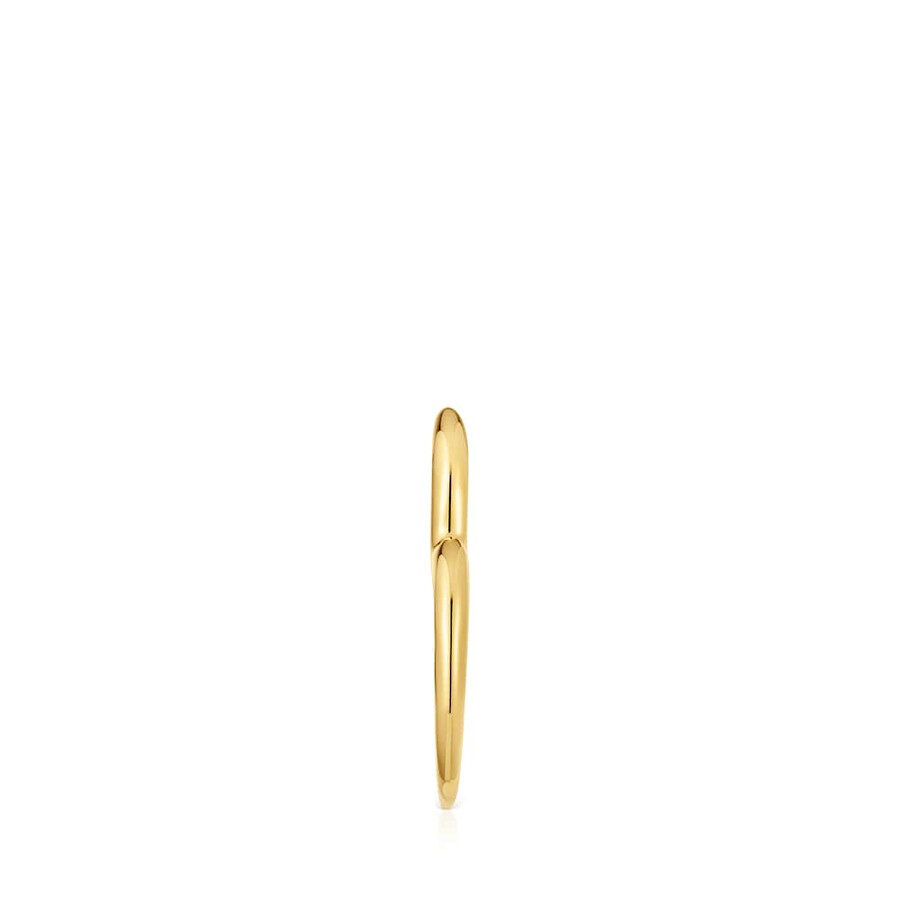 orecchino a cerchio con cuore singolo placcato in oro 18kt su argento my other half