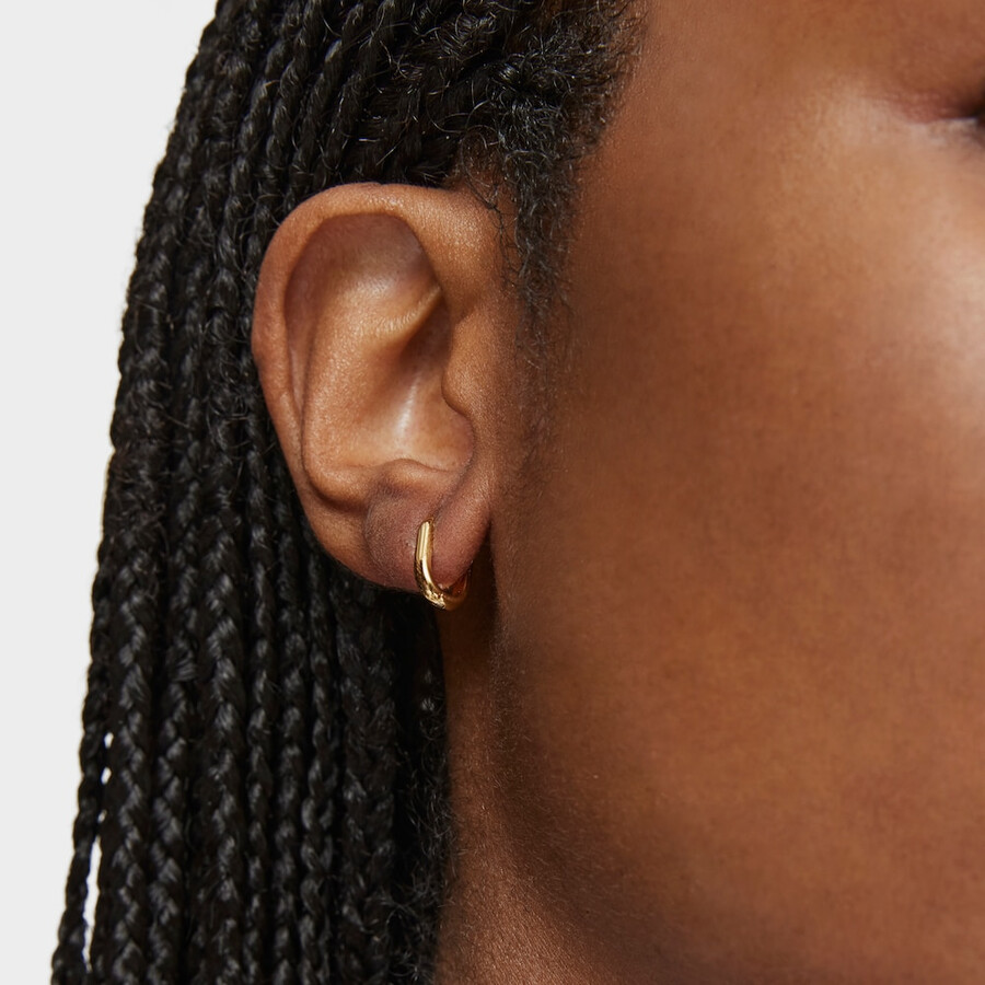 orecchini a cerchio corti da 12 mm con placcatura in oro 18kt su argento tous basics