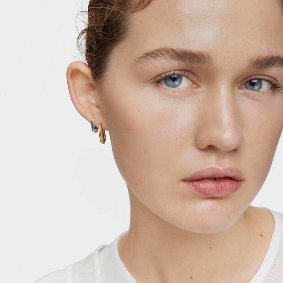 orecchini a cerchio corti da 182 mm con placcatura in oro 18kt su argento tous basics