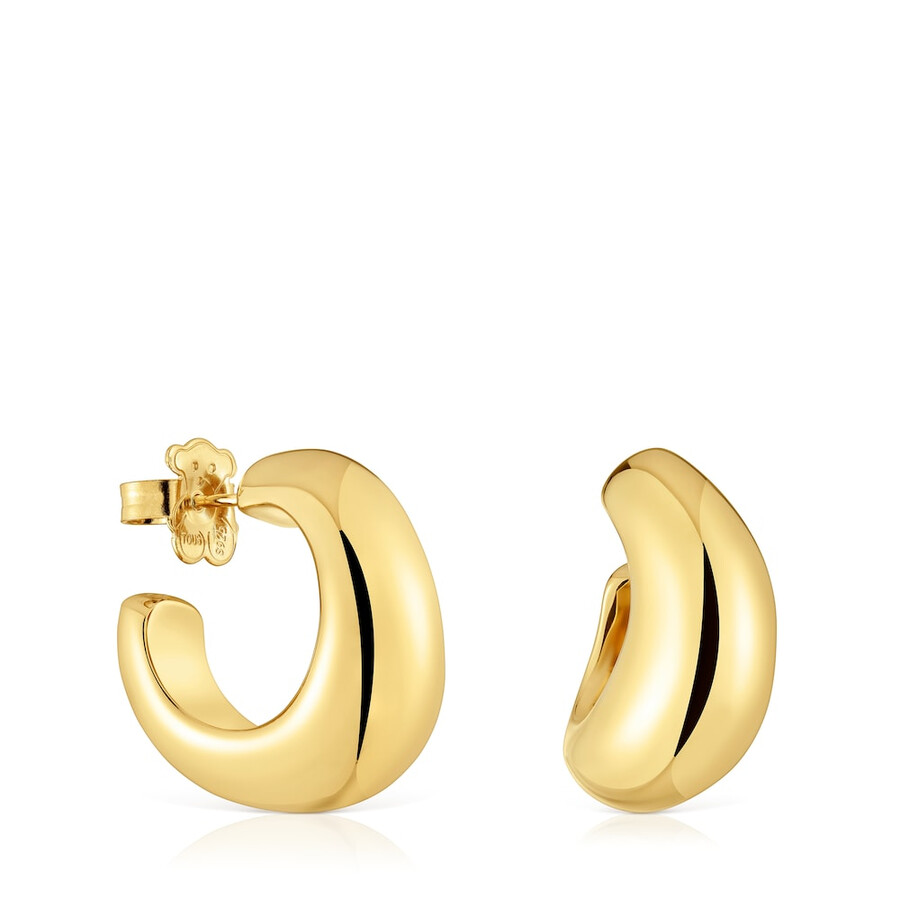 orecchini a cerchio con placcatura in oro 18kt su argento galia basics