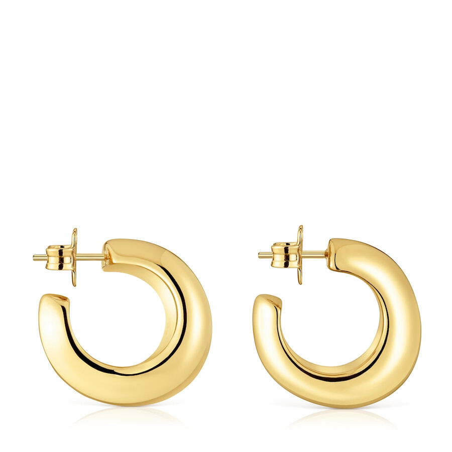 orecchini a cerchio con placcatura in oro 18kt su argento galia basics
