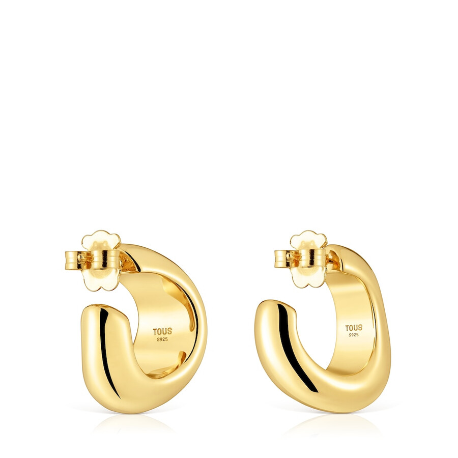 orecchini a cerchio con placcatura in oro 18kt su argento galia basics