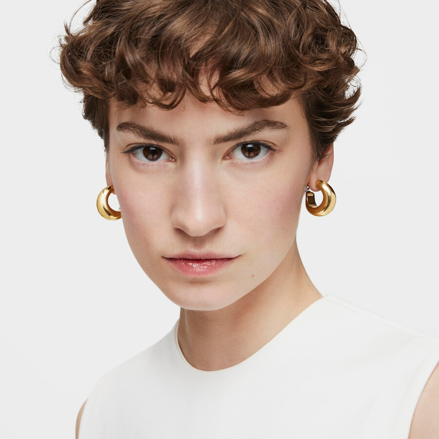 orecchini a cerchio con placcatura in oro 18kt su argento galia basics