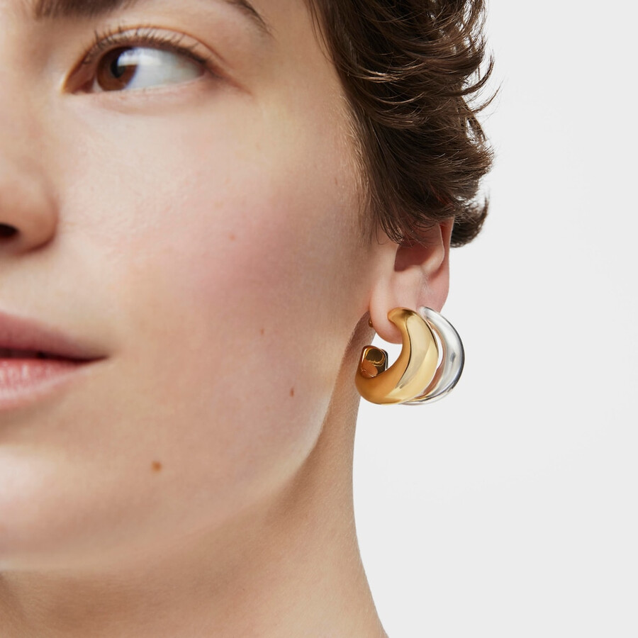 orecchini a cerchio con placcatura in oro 18kt su argento galia basics