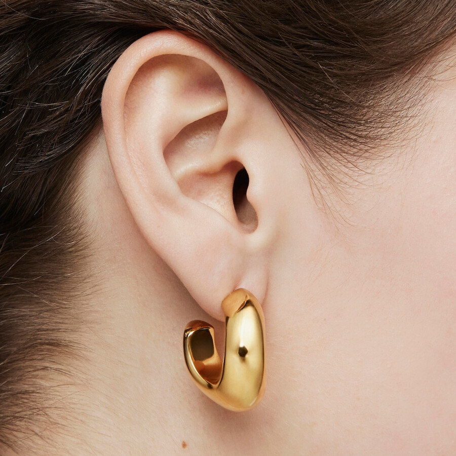 orecchini a cerchio con placcatura in oro 18kt su argento galia basics