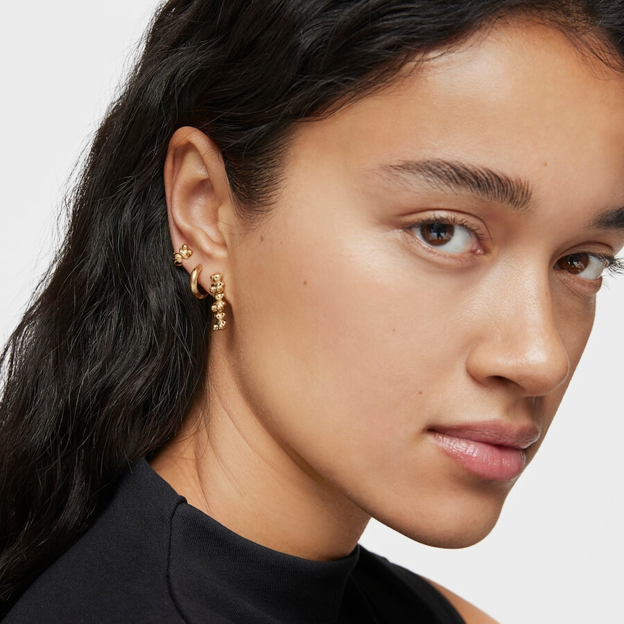 orecchini lunghi placcati in oro 18kt su argento con motivi a forma di orso bold bear