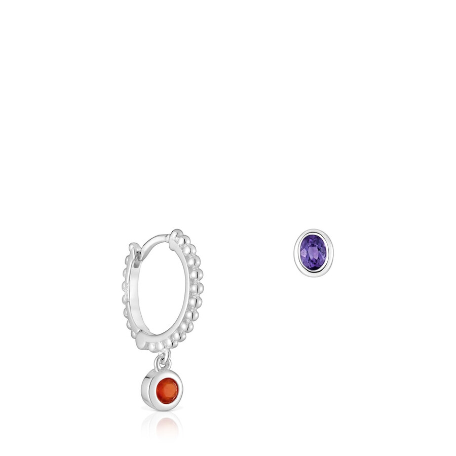 orecchini cortilunghi in argento con pietre preziose tous basic colors
