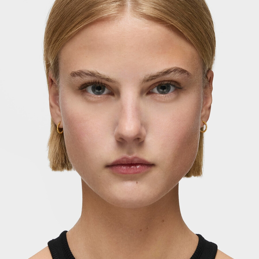 orecchini a cerchio corti da 15 mm con placcatura in oro 18kt su argento tous basics