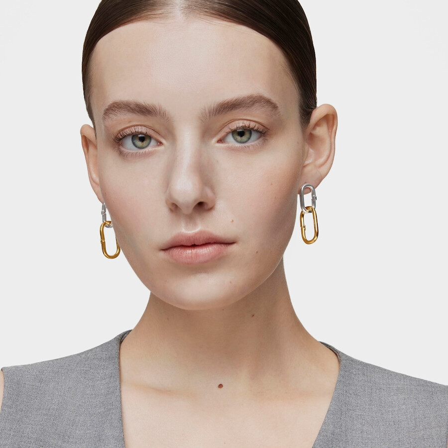 orecchini lunghi bicolore hold oval