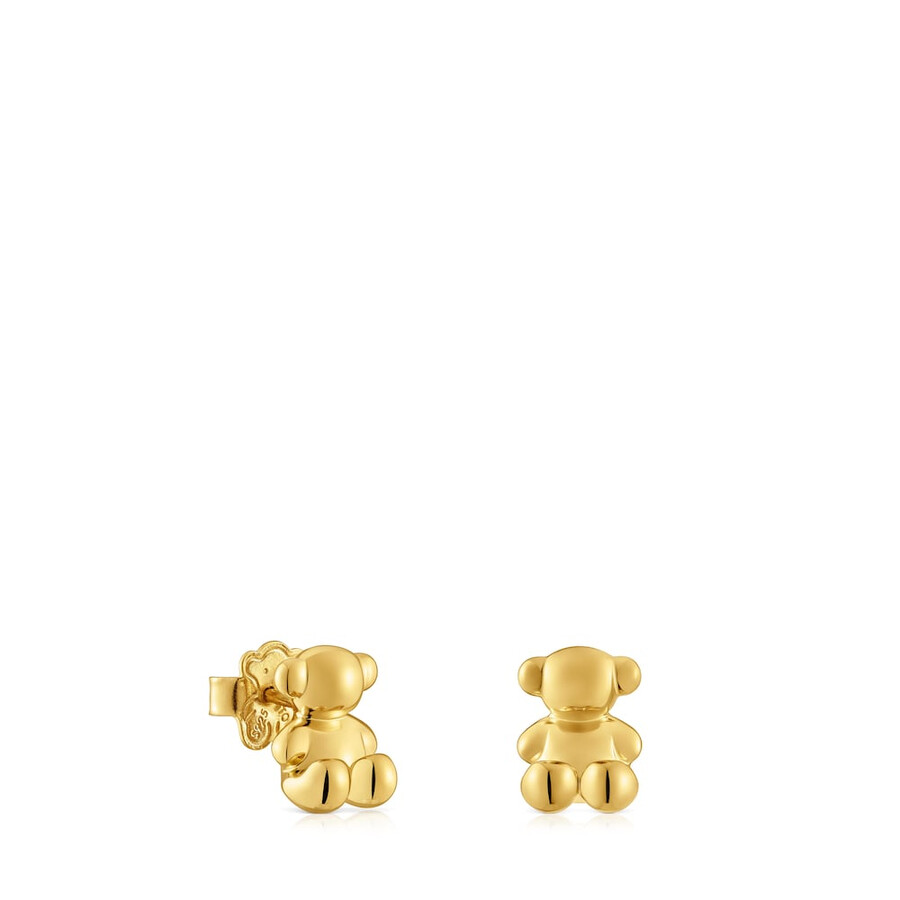 orecchini bold bear da 10 mm con placcatura in oro 18kt su argento