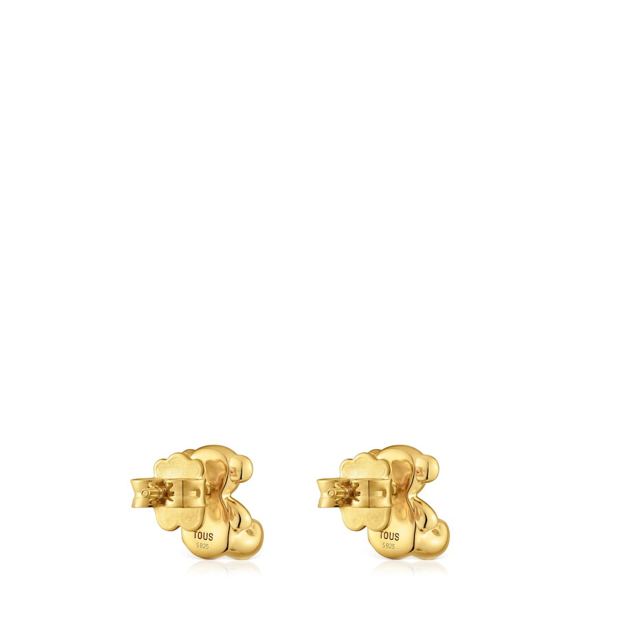 orecchini bold bear da 10 mm con placcatura in oro 18kt su argento