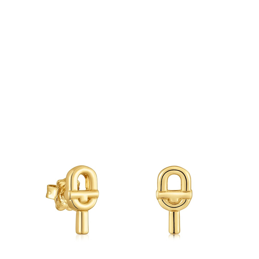 orecchini piccoli da 14 mm placcati in oro 18kt su argento tous manifesto